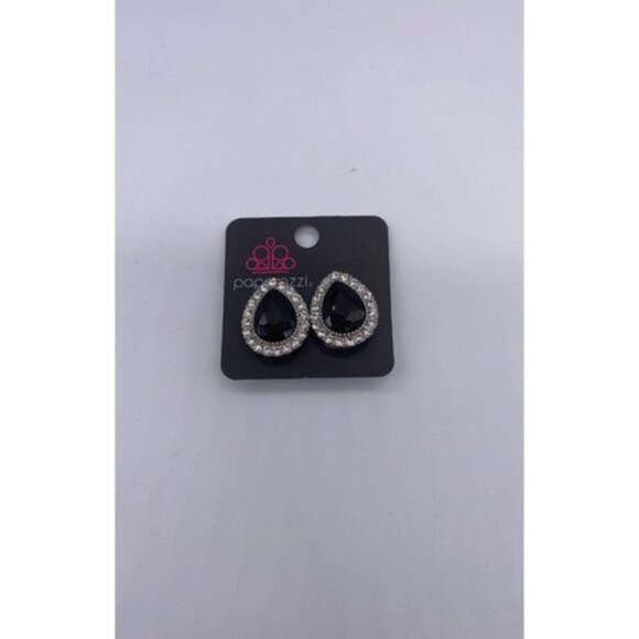 All Haute and Bothered- Black Clip On Earrings - item 45E - Picture 1 of 4